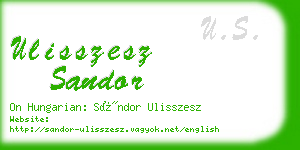 ulisszesz sandor business card